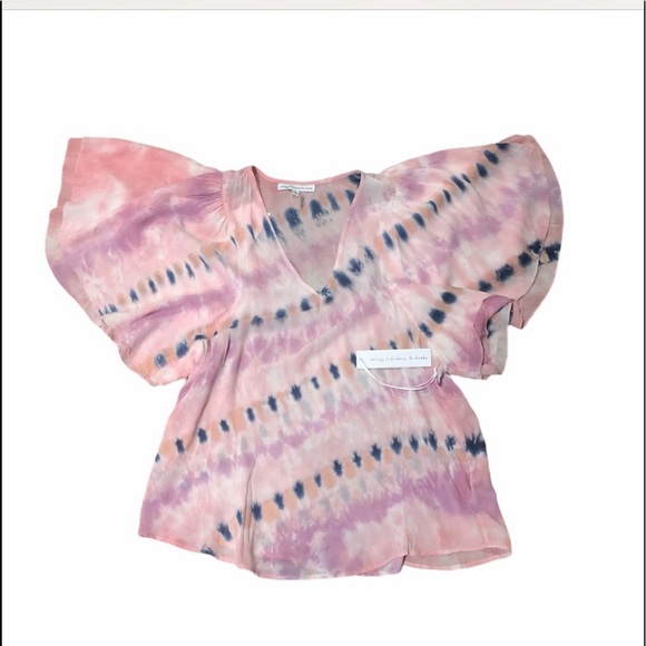 NWT Young Fabulous & Broke tie dye butterfly sleeve pullover top size small - Picture 5 of 8